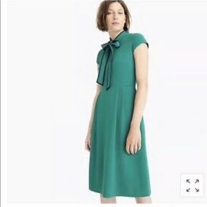 J. Crew Tie Neck Crepe Dress
